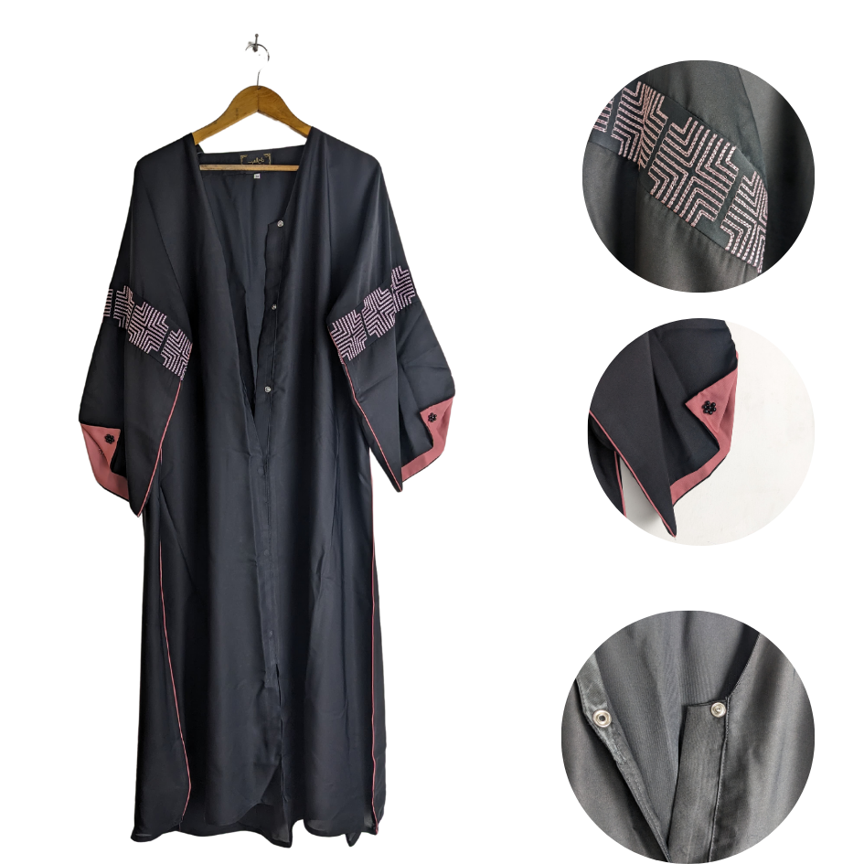 Haleema-56black Abaya for Girls Black (Size 56) Haleema