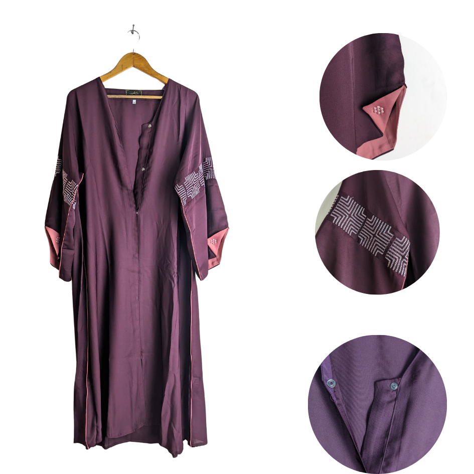 Haleema-54Maroon Abaya for Girls Maroon Color (Size 54) Haleema