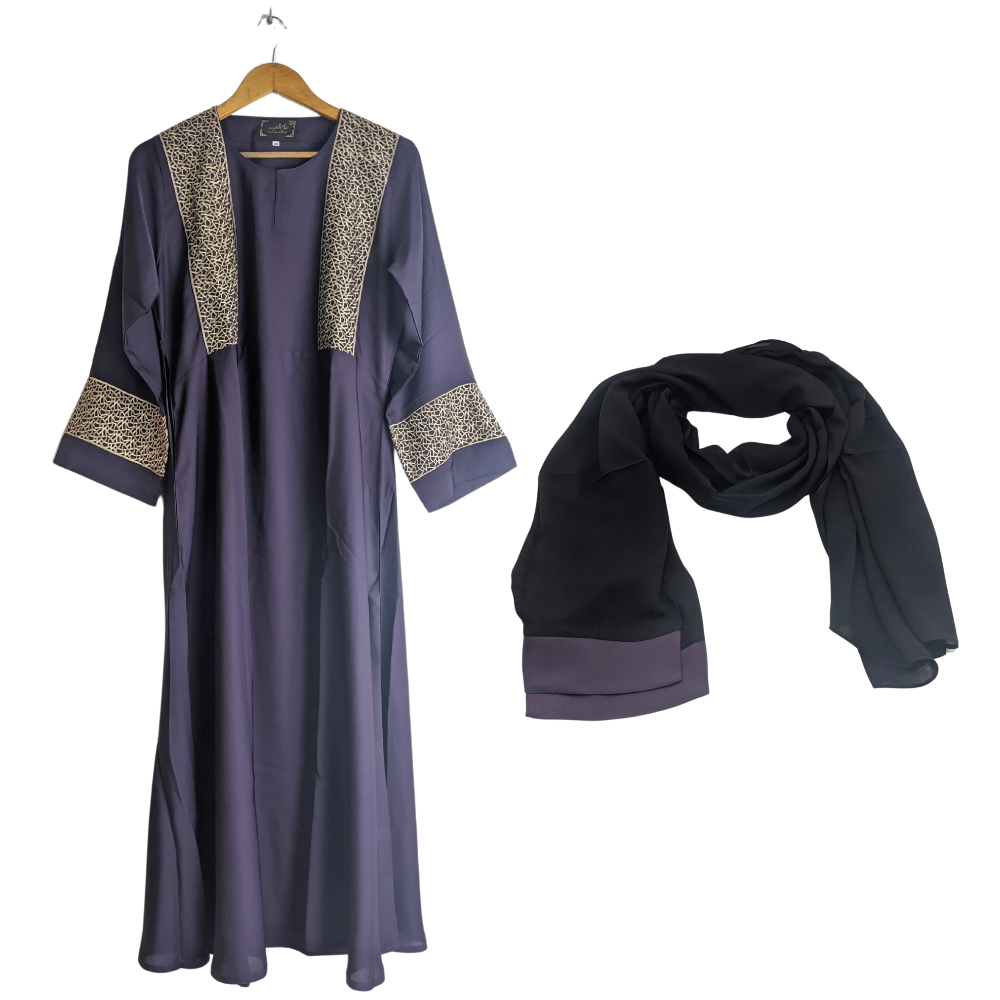 Meryem-52Purple Abaya for Girls Purple Color (Size 52) Meryem